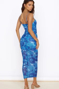 Date Night Dresses|Maxi Dresses>Hello Molly Heart Eyes Maxi Dress Blue