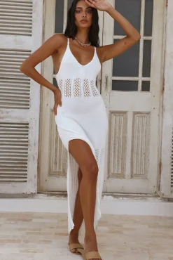 Vacation Dresses|Spring Break Dresses>Hello Molly Heart On Fire Maxi Dress White