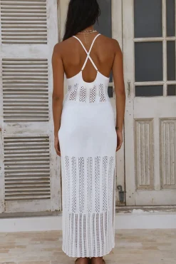 Vacation Dresses|Spring Break Dresses>Hello Molly Heart On Fire Maxi Dress White