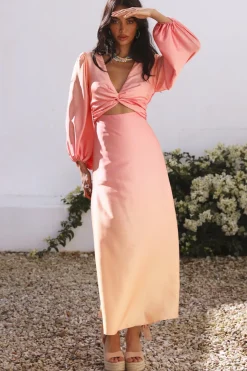 Formal Dresses|Vacation Dresses>Hello Molly Hearts Of Venus Maxi Dress Pink