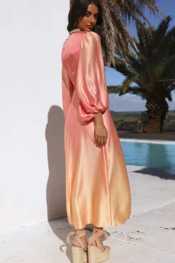 Formal Dresses|Vacation Dresses>Hello Molly Hearts Of Venus Maxi Dress Pink