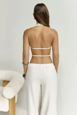 Fashion Tops And Vests|Cropped>Seven Wonders Heather Top Stone Pinstripe