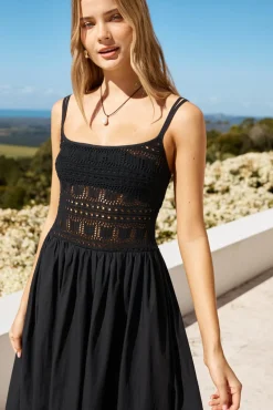 Vacation Dresses|Summer Dresses>Hello Molly Heat Wave Maxi Dress Black