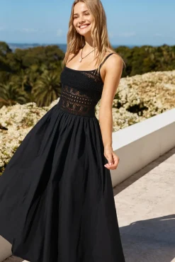 Vacation Dresses|Summer Dresses>Hello Molly Heat Wave Maxi Dress Black