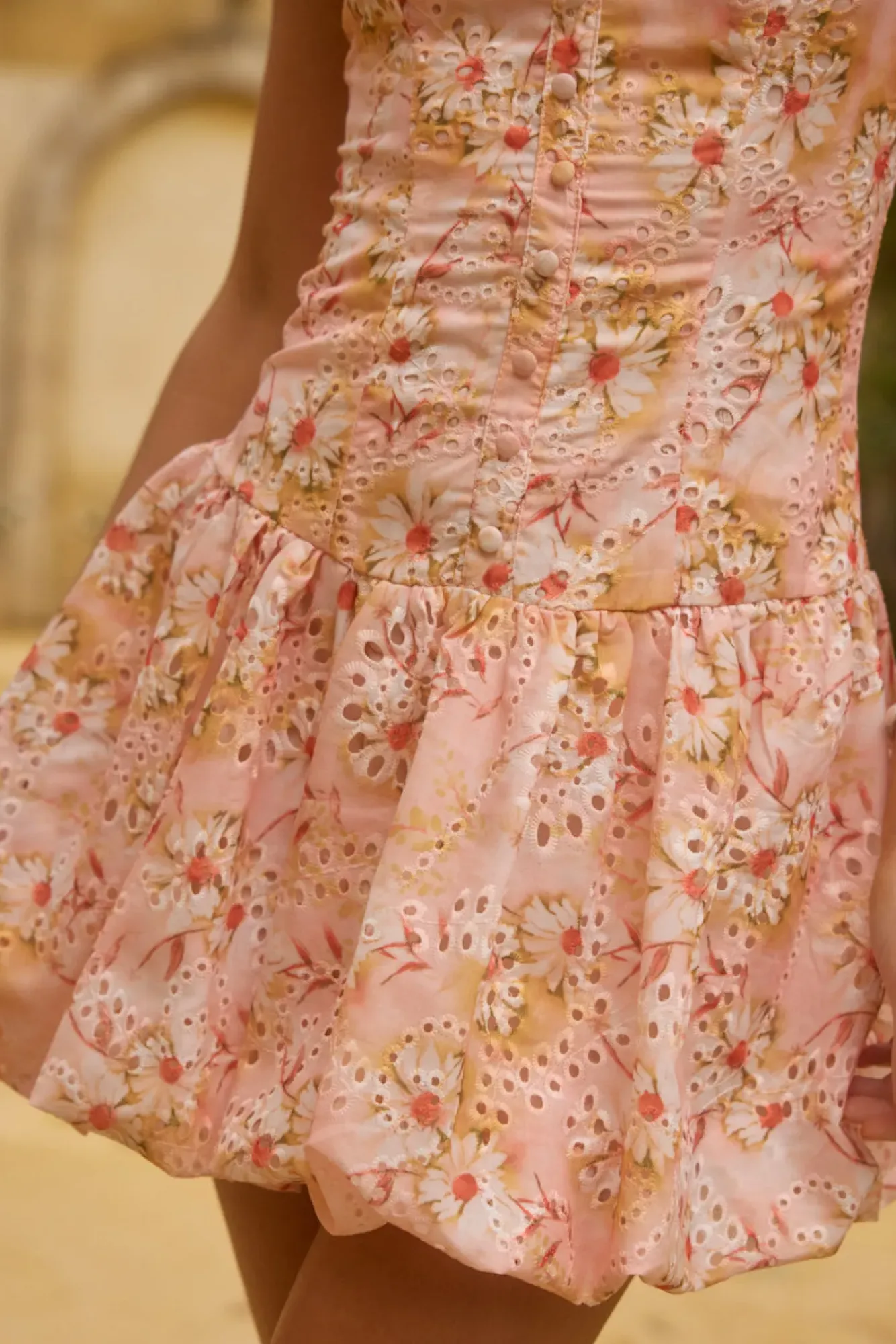 Wedding Guest Dresses|Vacation Dresses>Hello Molly Heavenly Drift Floral Mini Dress Pink