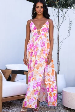 Wedding Guest Dresses|Casual Dresses>Hello Molly Fancy Resort Maxi Dress Orange