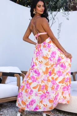 Wedding Guest Dresses|Casual Dresses>Hello Molly Fancy Resort Maxi Dress Orange