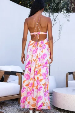 Wedding Guest Dresses|Casual Dresses>Hello Molly Fancy Resort Maxi Dress Orange