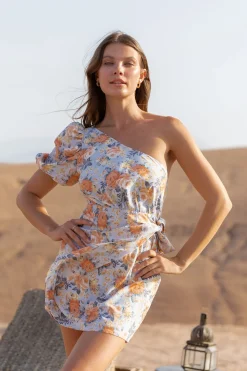 Mini Dresses>Hello Molly Flowers Of The Sun Dress Blue