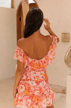 Spring Break Dresses|Date Night Dresses>Hello Molly Flowers On My Mind Dress Pink