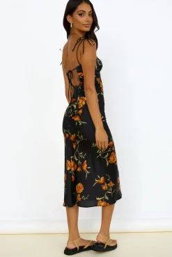 Cocktail Dresses|Date Night Dresses>Hello Molly Fool Me Once Midi Dress Black