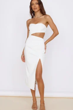 Date Night Dresses|Summer Dresses>Hello Molly Love At First Sight Midi Dress White