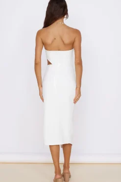 Date Night Dresses|Summer Dresses>Hello Molly Love At First Sight Midi Dress White