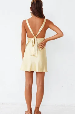 Date Night Dresses|Summer Dresses>Hello Molly Night In Cabana Dress Yellow