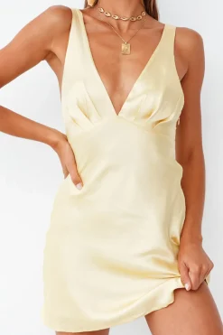 Date Night Dresses|Summer Dresses>Hello Molly Night In Cabana Dress Yellow