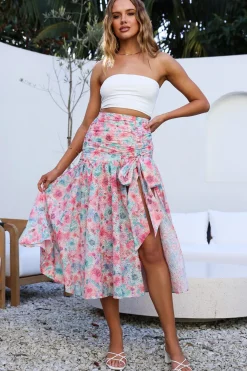 Skirts|Skirt And Top Sets>Hello Molly Picnic In The Summer Maxi Skirt Pink