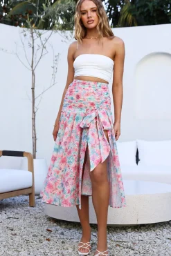 Skirts|Skirt And Top Sets>Hello Molly Picnic In The Summer Maxi Skirt Pink