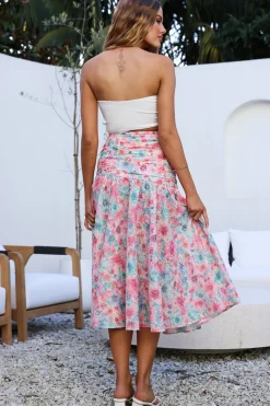 Skirts|Skirt And Top Sets>Hello Molly Picnic In The Summer Maxi Skirt Pink