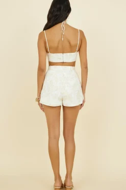 Shorts>Hello Molly Swaying Palm Trees Shorts Beige