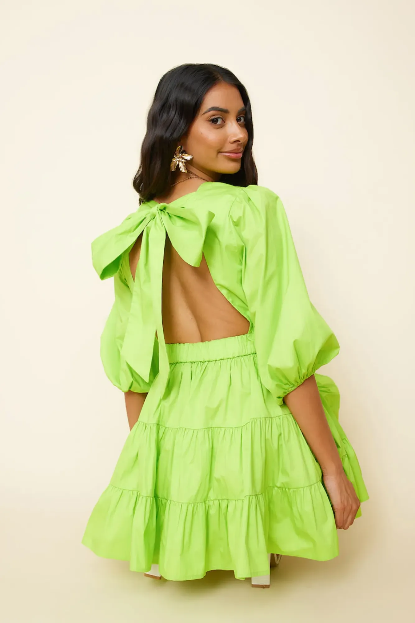 Vacation Dresses|Brunch Dresses>Hello Molly Sweetest Treat Mini Dress Lime