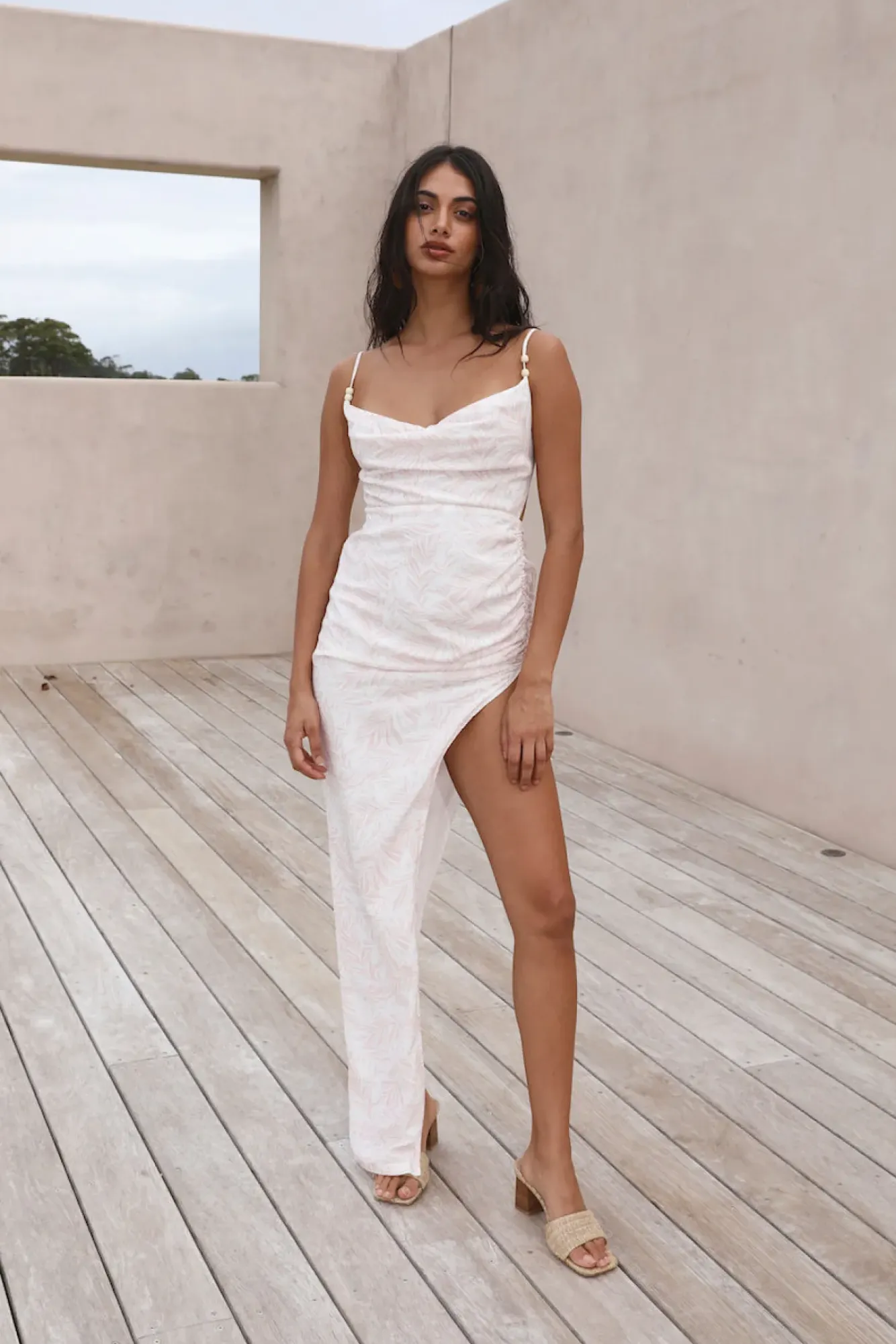 Vacation Dresses|Spring Break Dresses>Hello Molly White Sand Oasis Maxi Dress Pink