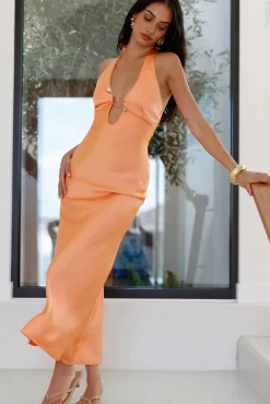 Wedding Guest Dresses|Formal Dresses>Hello Molly Hidden Journey Maxi Dress Orange