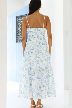 Wedding Guest Dresses|Cocktail Dresses>Hello Molly Hidden Lagoon Maxi Dress Blue