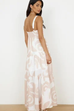 Vacation Dresses|Spring Break Dresses>Hello Molly High Hopes Maxi Dress Beige