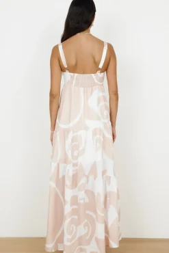 Vacation Dresses|Spring Break Dresses>Hello Molly High Hopes Maxi Dress Beige