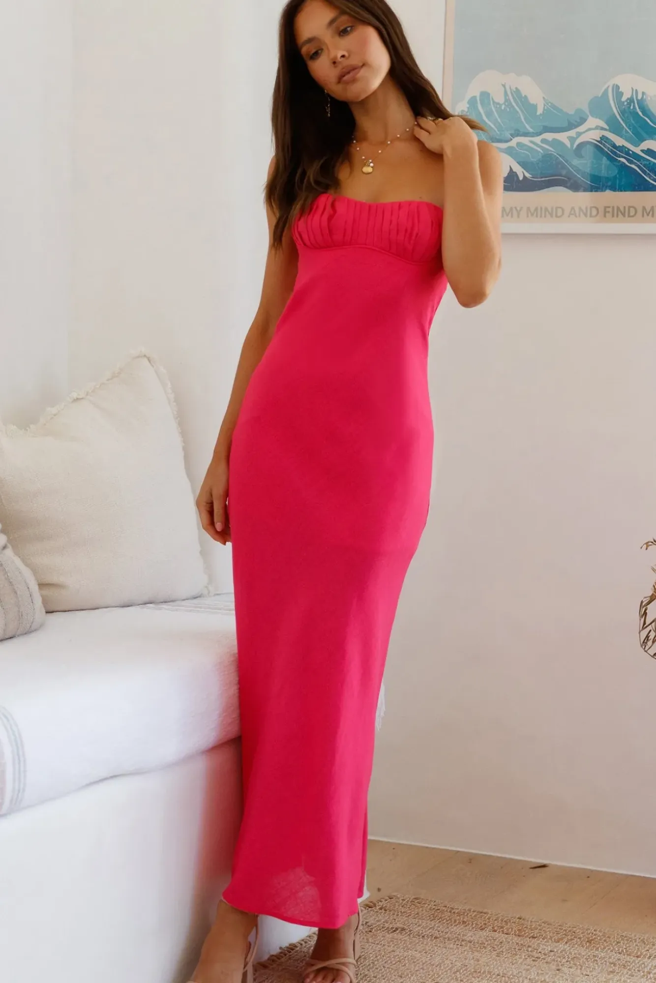 Vacation Dresses|Spring Break Dresses>Hello Molly Holding Back Midi Dress Pink