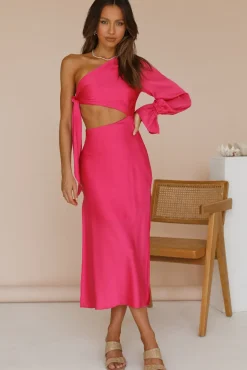 Formal Dresses|Vacation Dresses>Hello Molly Hold Your Shine Maxi Dress Pink