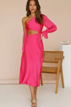 Formal Dresses|Vacation Dresses>Hello Molly Hold Your Shine Maxi Dress Pink