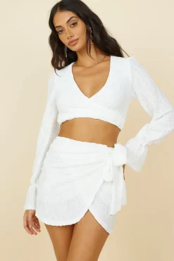 Skirts|Skirt And Top Sets>Hello Molly Holiday Feels Skirt White