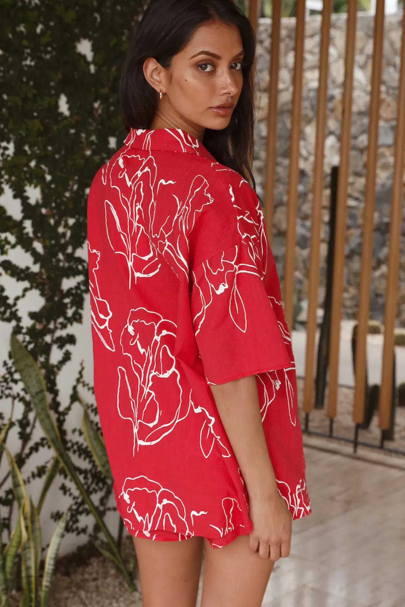 Two-Piece Shorts Set>Hello Molly Holiday Mood Set Red