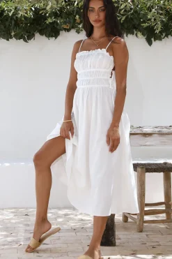 Vacation Dresses|Spring Break Dresses>Hello Molly Home To You Maxi Dress White