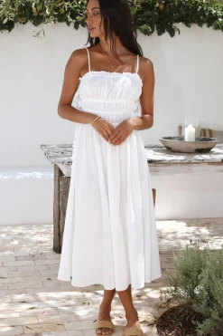 Vacation Dresses|Spring Break Dresses>Hello Molly Home To You Maxi Dress White