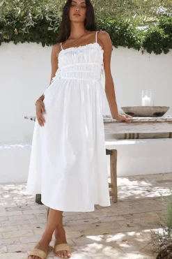 Vacation Dresses|Spring Break Dresses>Hello Molly Home To You Maxi Dress White