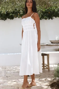 Vacation Dresses|Spring Break Dresses>Hello Molly Home To You Maxi Dress White