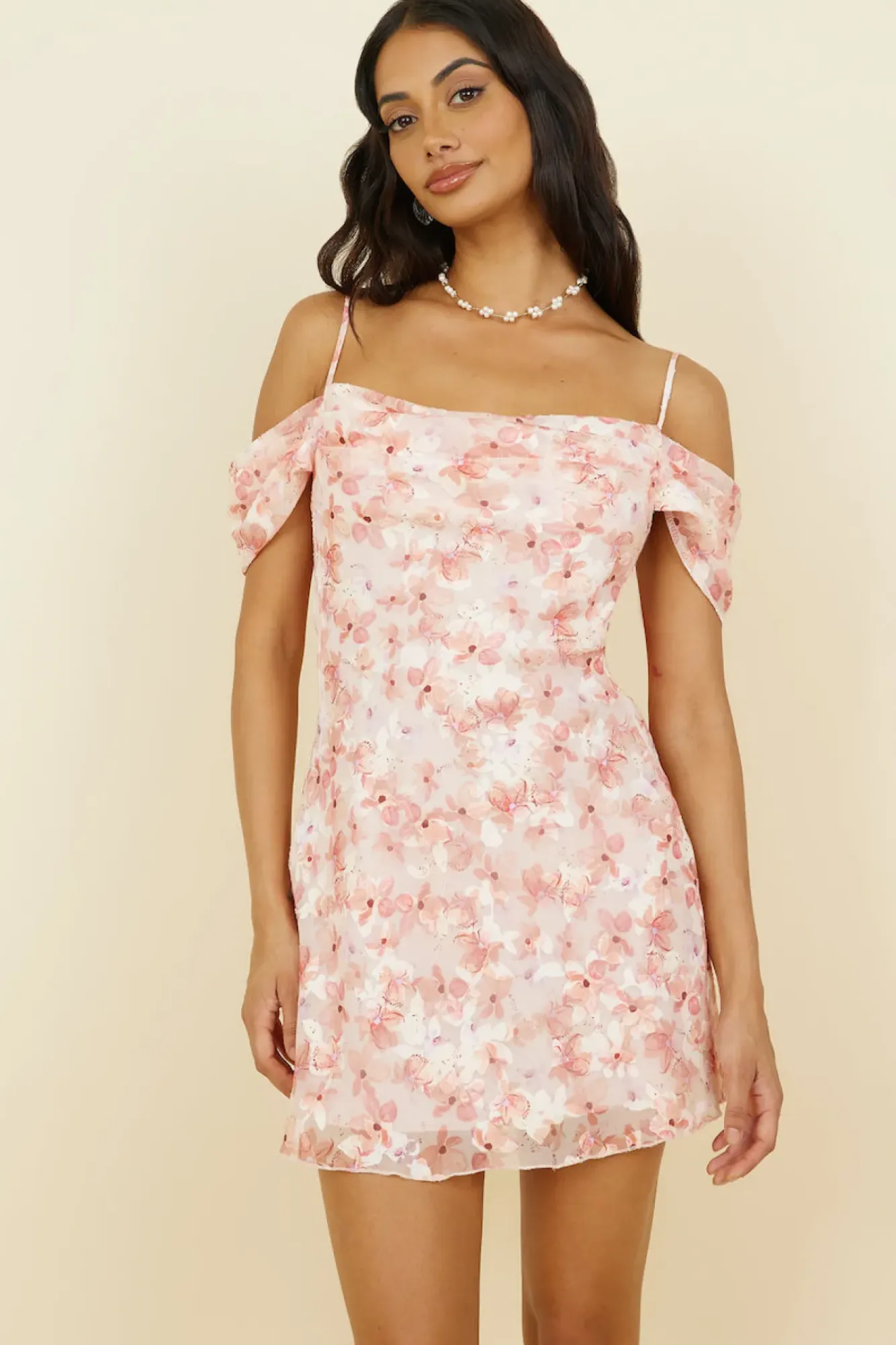 Spring Break Dresses|Date Night Dresses>Hello Molly Honey-Bee Dress Pink