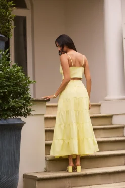 Skirt And Top Sets>Hello Molly Honeydew Haze Set Yellow