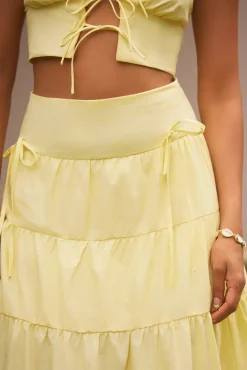 Skirt And Top Sets>Hello Molly Honeydew Haze Set Yellow