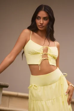 Skirt And Top Sets>Hello Molly Honeydew Haze Set Yellow