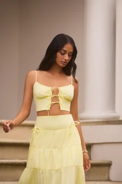 Skirt And Top Sets>Hello Molly Honeydew Haze Set Yellow
