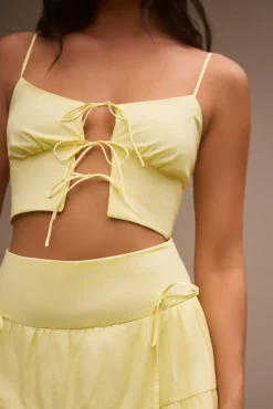 Skirt And Top Sets>Hello Molly Honeydew Haze Set Yellow
