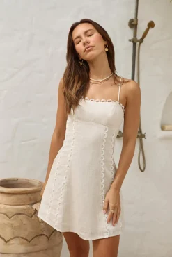 Vacation Dresses|Spring Break Dresses>Hello Molly Honeymoon Heart Mini Dress Beige
