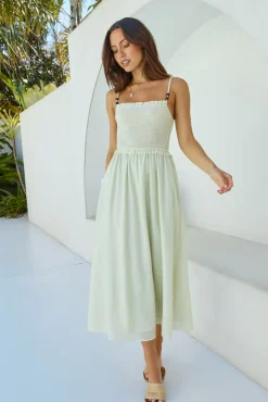 Vacation Dresses|Spring Break Dresses>Hello Molly Honey Skies Maxi Dress Green
