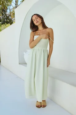 Vacation Dresses|Spring Break Dresses>Hello Molly Honey Skies Maxi Dress Green