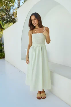 Vacation Dresses|Spring Break Dresses>Hello Molly Honey Skies Maxi Dress Green