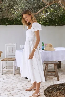 Vacation Dresses|Brunch Dresses>Hello Molly Honeysuckle Haven Maxi Dress White
