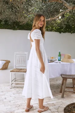 Vacation Dresses|Brunch Dresses>Hello Molly Honeysuckle Haven Maxi Dress White